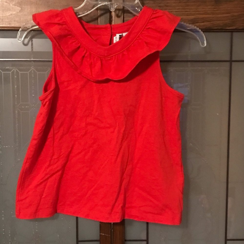 Janie and Jack Vibrant Red Ruffle Tank Top